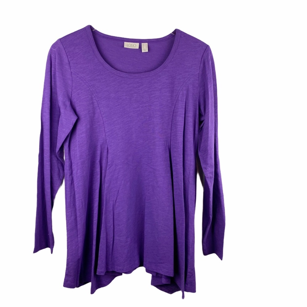 Logo Lori Goldstein Long Sleeve Purple Shirt S